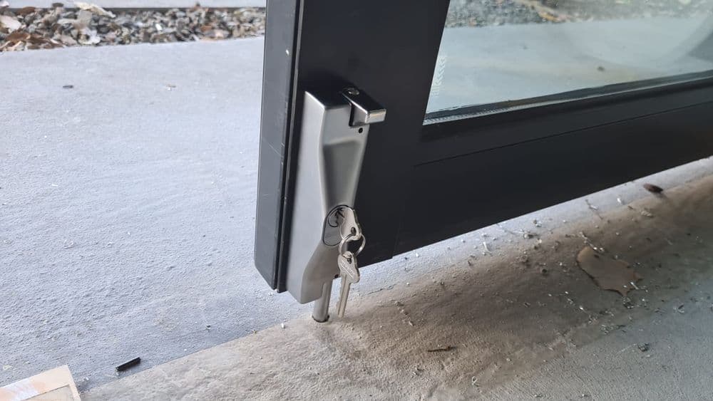 Lockable Bolt installation for Shop Front Door
